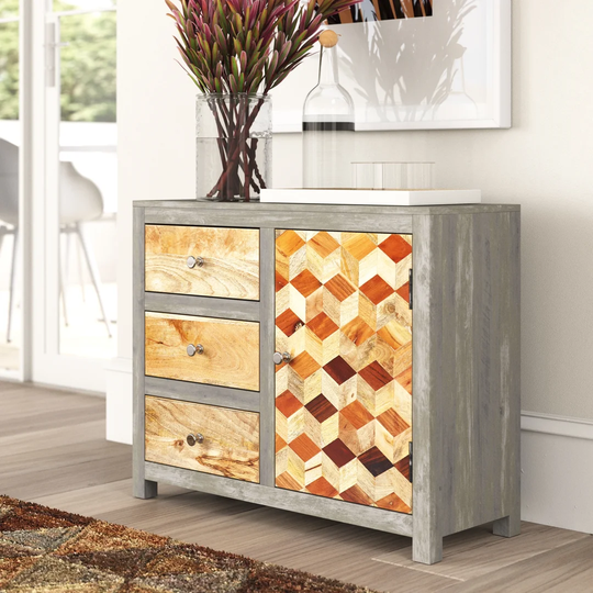 Klahn 75 Cm Wide 3 Drawer Sideboard