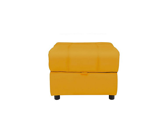 Moreno Leather Storage Footstool- World of Leather