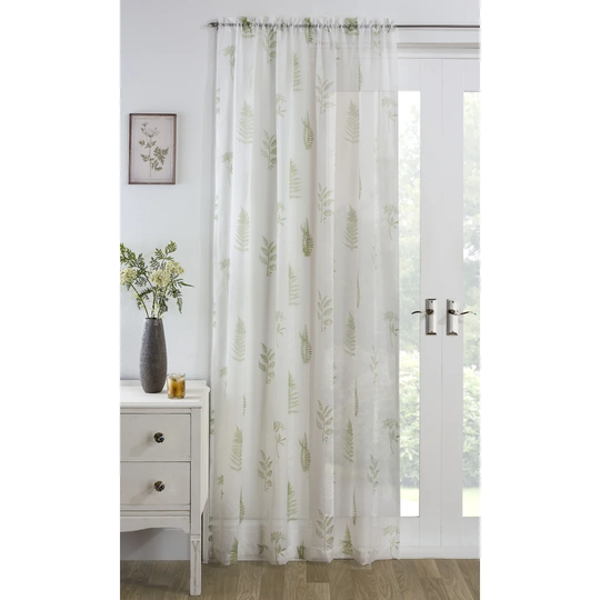 Tony Slot Top Semi Sheer Curtain