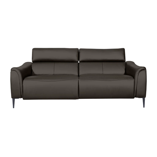 Koolanooka 204 cm Genuine Leather Pillow Top Arm Reclining Sofa