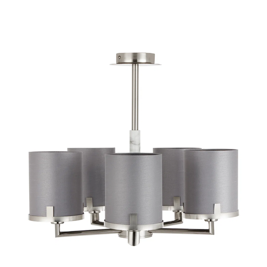 Gungun 5 -Light Shaded Chandelier