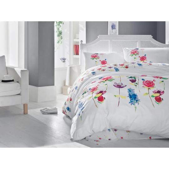 Elem Red/Blue/Green 100% Cotton Reinforce 145 TC Duvet Cover Set