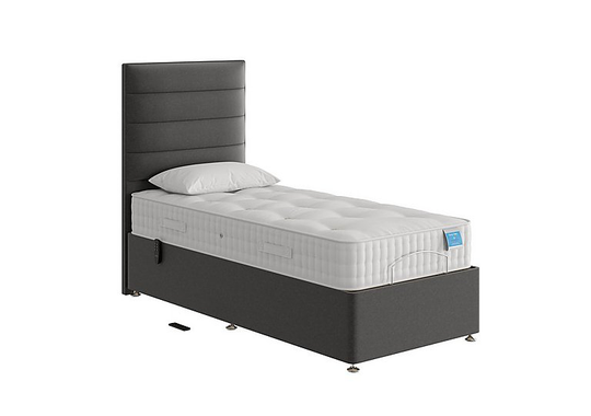 Sleep Story - Natural Comfort Adjustable Divan Bed - Small Single - Grey