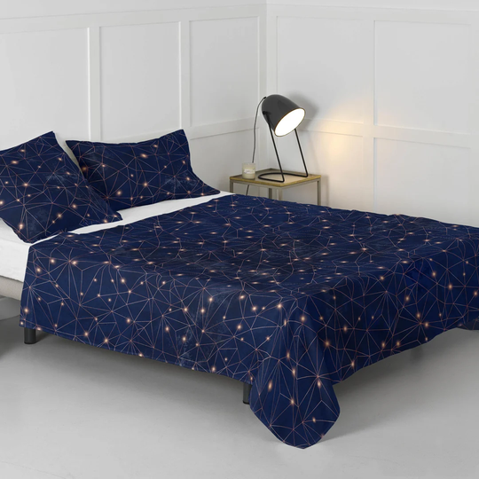 Clayton BLUE BED SHEET 210X270 [Double]