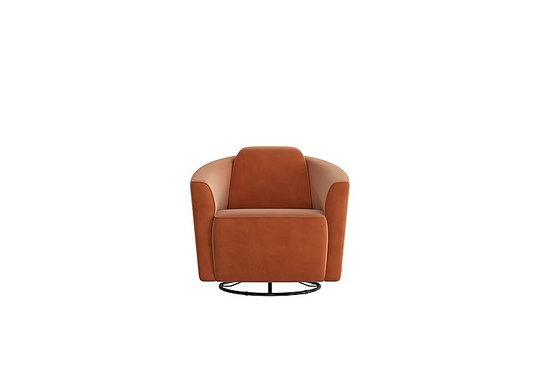 Nicoletti - Ketty Fabric Swivel Chair - Orange
