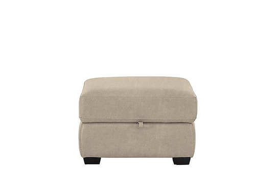Compact Collection Petit Fabric Storage Footstool - Beige