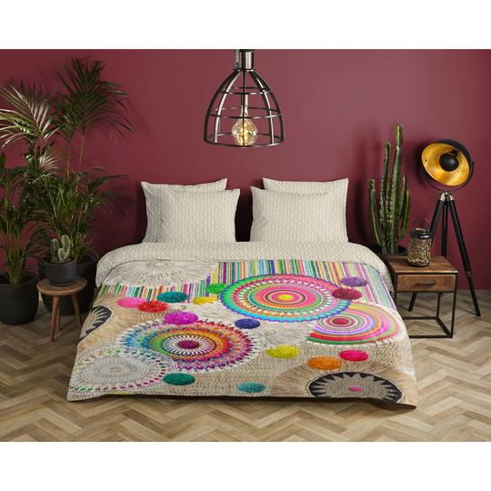 Bedding 135x200+1-80x80hip Cotton-satin No.7159 Multi
