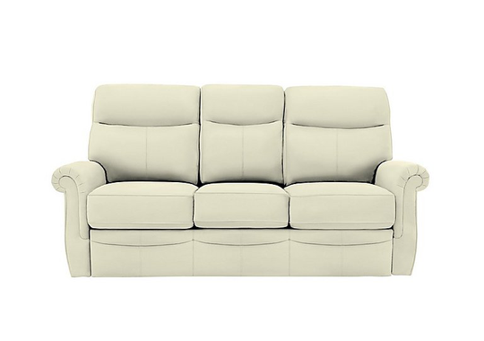 G Plan - Avon 3 Seater Leather Sofa - Cream