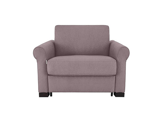 Nicoletti - Alcova Fabric Chair Sofa Bed with Scroll Arms - Pink