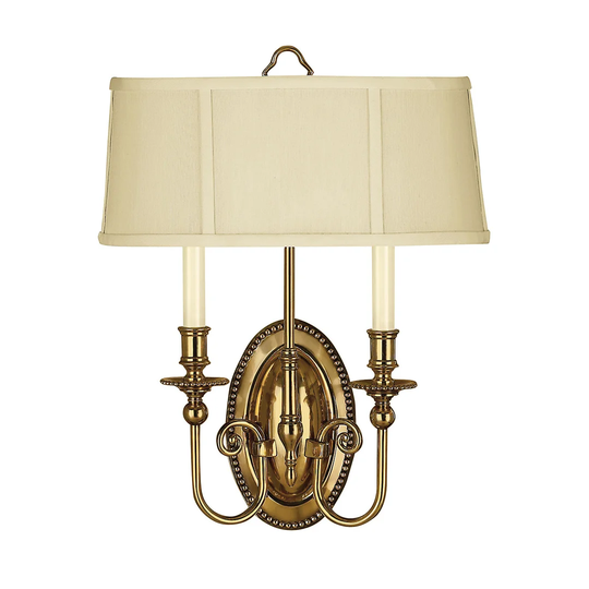 Chaves 2 - Light Burnished Brass Candle Wall Light