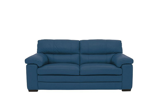 Cozee 2 Seater Pure Premium Leather Sofa - Blue- World of Leather