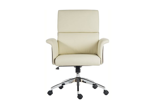 East River Elegance Medium-back Office Chair - Cream