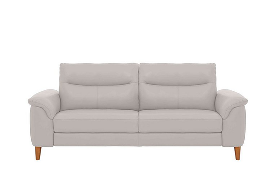 Morgan 3 Seater Leather Sofa - Grey