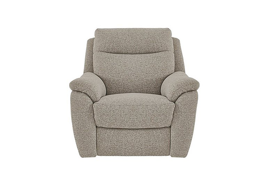 Snug Fabric Power Recliner Armchair - Beige