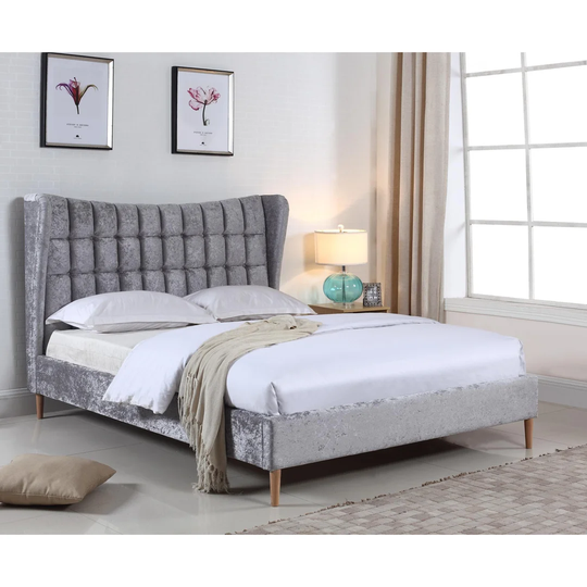 Owens Crushed Velvet Upholstered Bed Frame