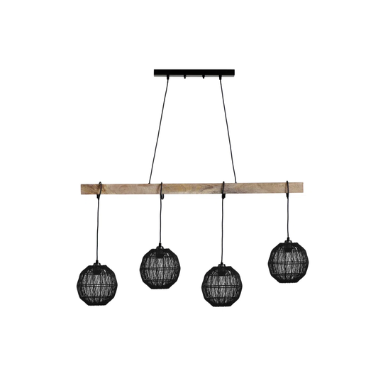 Byersville 4 - Light Kitchen Island Globe Pendant with Wood Accents