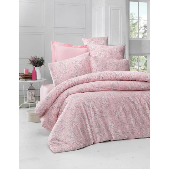 Tybalt Powder Cotton Satin 210 TC Modern & Contemporary Duvet Cover Set