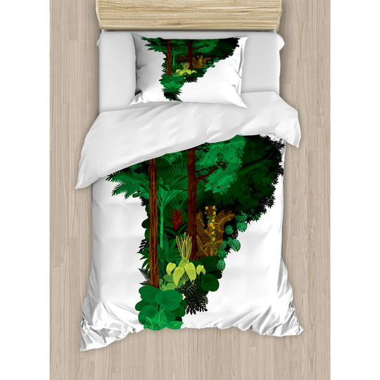 Schmidt Green 100% Brushed Microfibre Duvet Cover Set