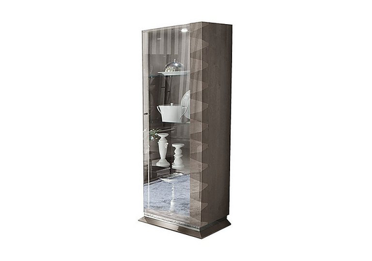 ALF - Vito 1 Door Right-Hand Curio Cabinet - Brown