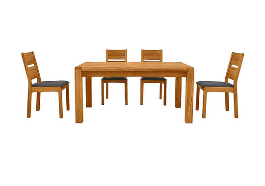 Bakerloo Large Extending Table and 4 Chairs Dining Set