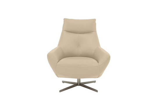 Galaxy Swivel Chair - Beige- World of Leather