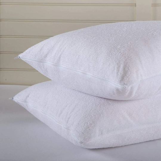 Olivo Anti Dustmite Hypoallergenic And Waterproof Terry Towelling Pillow Protectors (Set Of 2)
