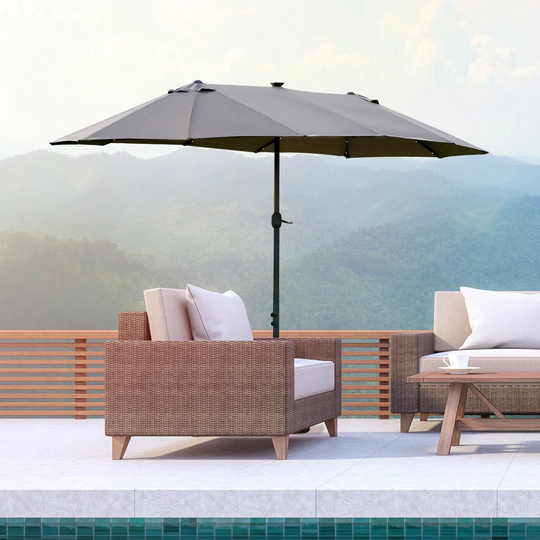 Icarus 4.4m x 4.4m Rectangular Traditional Parasol