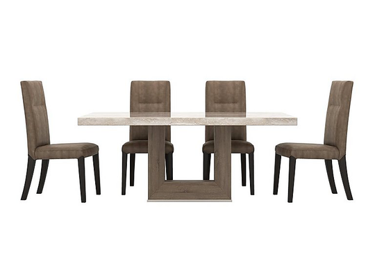 Stone International - Valentina Dining Table with 4 Dining Chairs