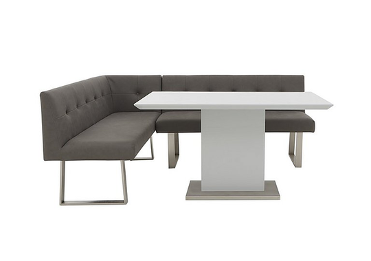 Park Avenue Dining Table and Left-Hand Facing Corner Bench Dining Set - Grey