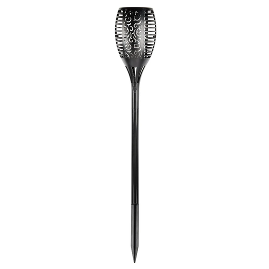 Antwanesha Black Solar Powered Metal Pathway Light