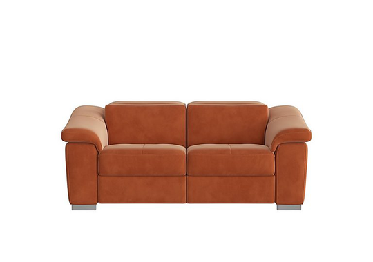 Nicoletti - Galileo 2 Seater Fabric Power Recliner Sofa - Orange