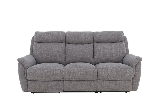 Orlando 3 Seater Fabric Recliner Sofa - Grey