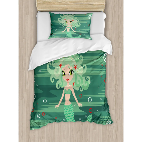 Spicer Green 100% Brushed Microfibre Duvet Cover Set