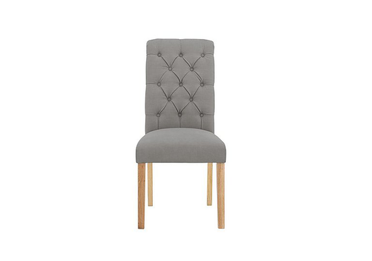 Furnitureland - Angeles Button Back Chair - Grey