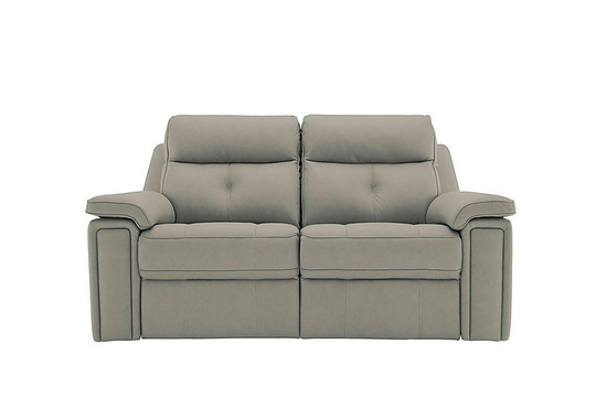 G Plan - Hannington 2 Seater Leather Power Recliner Sofa - Grey