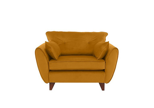 Felix Fabric Cuddle Chair - Yellow