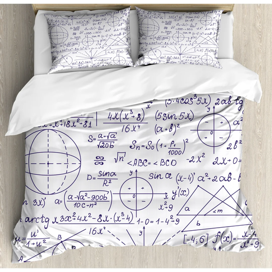 Leawood Purple/White Microfibre 350 TC Modern & Contemporary Duvet Cover Set