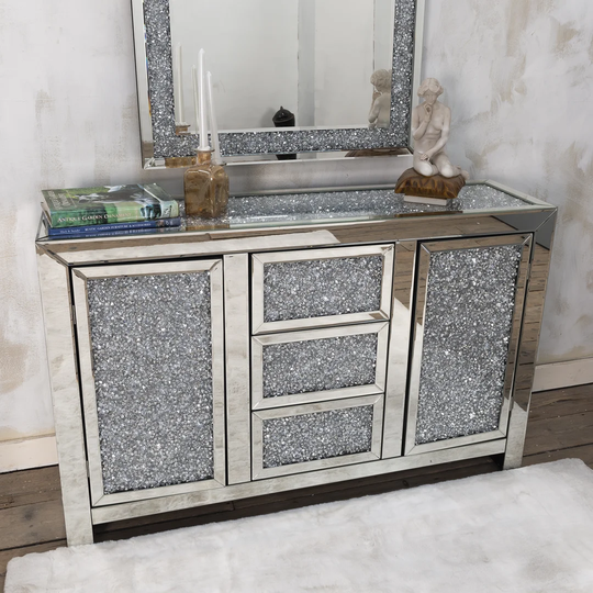 Huang Venetian Crushed Diamond Sideboard