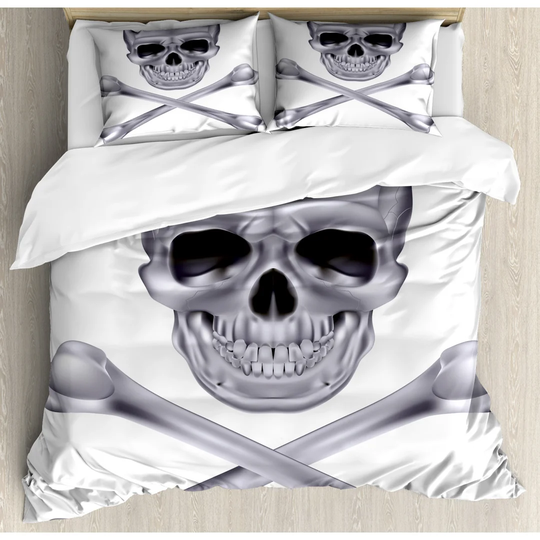 Naglee Grey 100% Microfibre 260 TC Duvet Cover Set