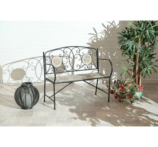 Turin Wrought Iron Bench
