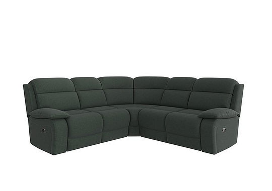 Moreno SD Ultra Soft Fabric Corner Recliner Sofa - Green