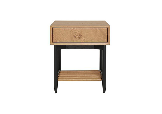 Ercol - Monza 1 Drawer Bedside Table - Brown