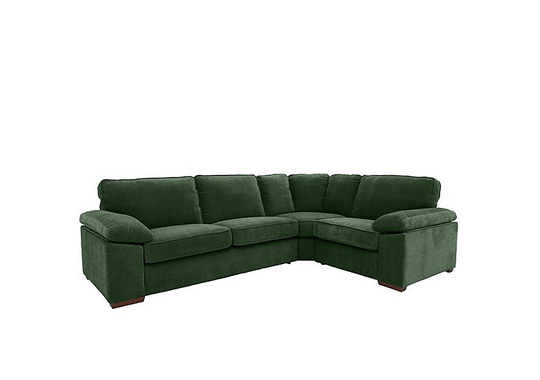 Home Small Fabric Corner Sofa - Green