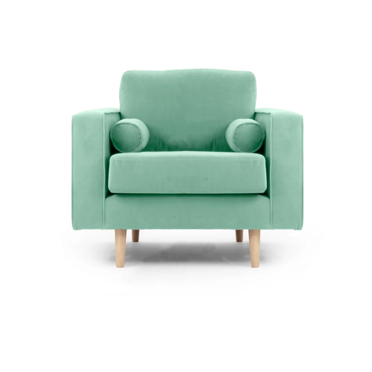 85Cm Velvet Recessed Arm Loveseat