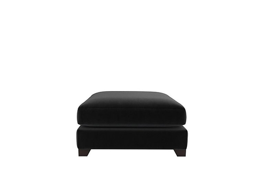 The Lounge Co. - Lorrie Fabric Footstool - Black