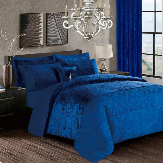 Deane Blue Hypoallergenic Microfibre 180 TC Duvet Cover Set