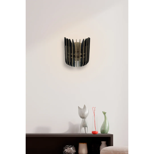 Tennant 1 - Light Dimmable Gold Flush Mounted Sconce
