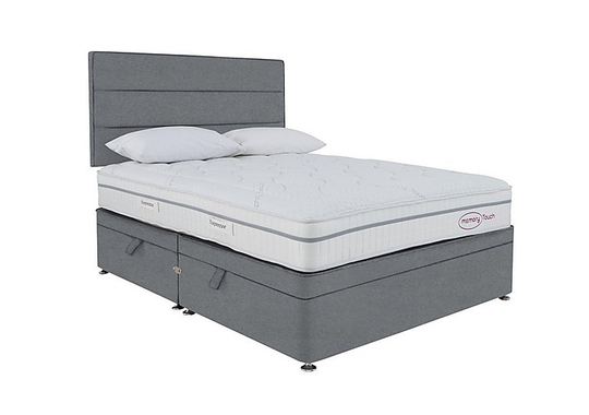 Sleepeezee - Memory Touch Ortho Side-lift Ottoman Divan Set - Double - Grey