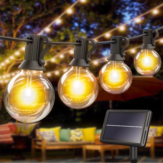 Ambarisha 9.5M Solar Powered 16 - Bulb Festoon Lights String Light