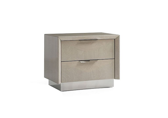 Taormina 2 Drawer Bedside Cabinet - Beige